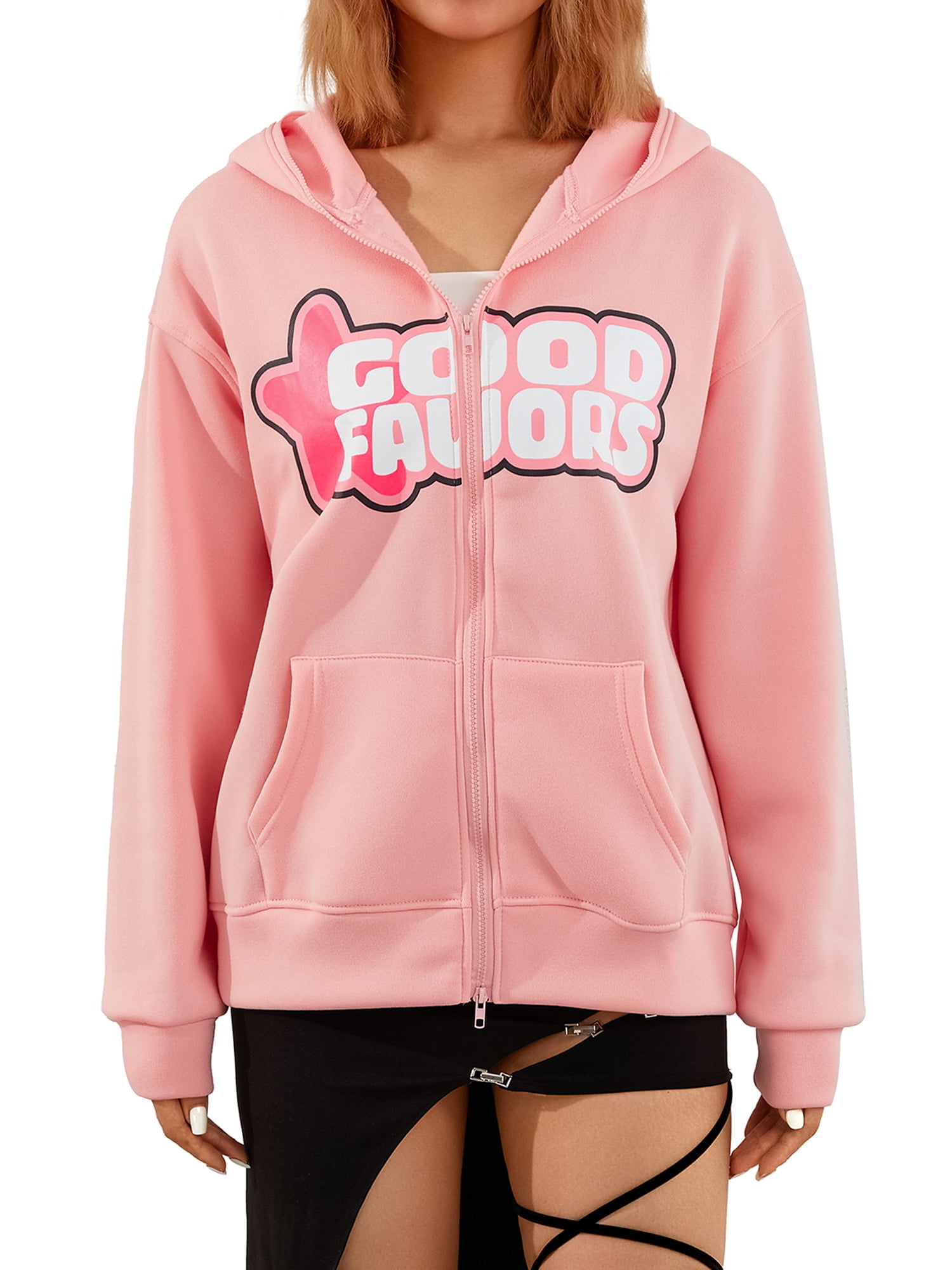 Y2k Zip Up Hoodie for Women Oversized Sweatshirt Hoodies Teens Girls