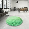 thumbnail image 4 of Ahgly Company Machine Washable Indoor Rectangle Transitional Green Area Rugs, 2' x 5', 4 of 7