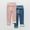 Blue, variant on SGFCWSX Girls Thermal Pants Solid Color High Waist Legging Pants Elastic Fleece Lining Winter Soft Leggings Blue Size 5 Years