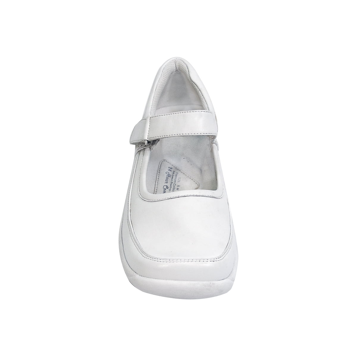 24 HOUR COMFORT Nicole Wide Width Professional Sleek Shoe WHITE 6