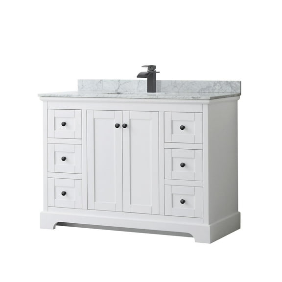 Wyndham Collection Wcv232348scmunsmxx Avery 48" Free Standing Single Basin Vanity Set -