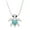 Blue, variant on Turtle Earring Aqua Clear Rhinestone Crystal Rhodium Plated E0780-AQ
