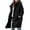 Black, variant on Women's Winter Single Breasted Mid-Length Coat with Hood Casual Trench Coat Jacket with Pockets
