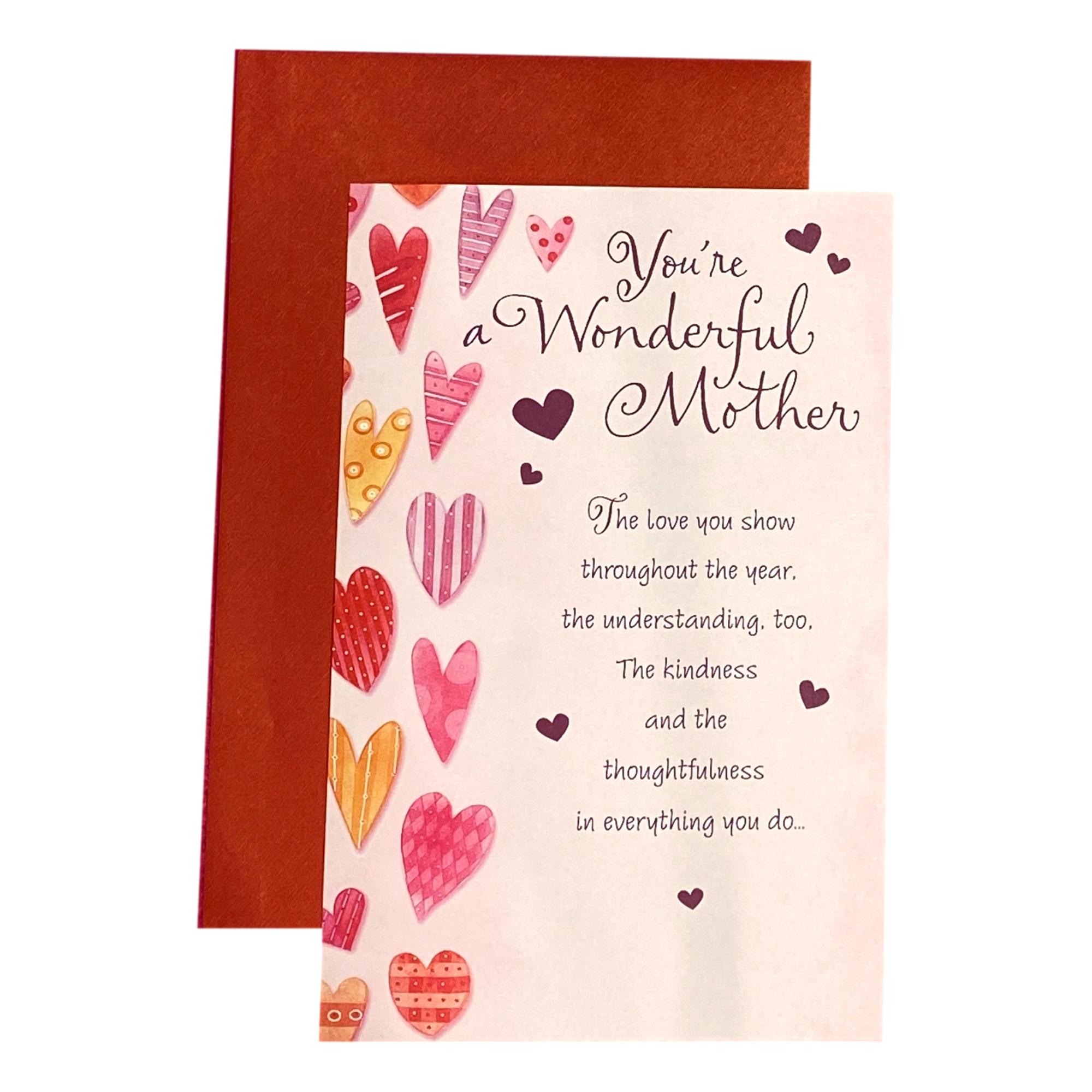 Valentine S Message For Mom Valentines Day Greeting Card For Mom - You're A Wonderful Mother The Love  You Show Throughout The Year, The Understanding, Too. The Kindness And The  Thoughtfulness In Everything You Do...; Heart -