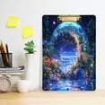 thumbnail image 2 of FORMRS Acrylic Clipboard with Low Profile Clip Standard A4 Letter Size, 12.5" x 9", Beautiful Floral Moon, 2 of 8