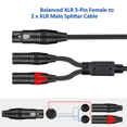 thumbnail image 5 of XLR to XLR Y-Splitter Cable Balanced XLR Female to Dual XLR Male Audio Microphone Adapter 2 XLR to XLR Audio Adapter,A, 5 of 7