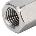thumbnail image 3 of Lot de 2 Écrous de Couplage Hexagonaux en Acier Inoxydable 304 M16 x 2 24 L48mm, Argent Antirouille Résistant à la Corrosion pour Raccords, Goujons, Vis de Machine et Tiges Filetées, Usage Intérieur/extérieur, 3 of 6