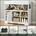 thumbnail image 4 of Herture 60 Gallon Reptile Tank with Stand, Terrarium Tank with Storage Cabinet, for Lizards, Skinks, Snakes, Sliding Acrylic Doors, Mesh Top, Built-in Power Outlet White PX02RTW, 4 of 5
