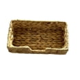 thumbnail image 2 of Wicker Woven Basket Stylish Snacks Serving Tray Bins for Shelves Office Desk Rectangular, 2 of 8