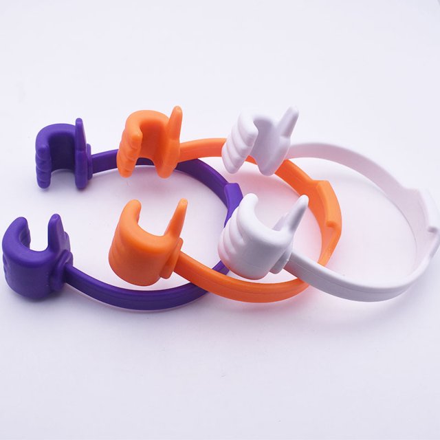 Soporte de teléfono con pulgar hacia arriba para tabletas, lectores electrónicos y teléfonos inteligentes - Paquete de 3 - Púrpura, naranja, blanco XianweiShao 8390615129466
