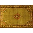 thumbnail image 1 of Ahgly Company Machine Washable Indoor Rectangle Persian Yellow Traditional Area Rugs, 7' x 10', 1 of 4
