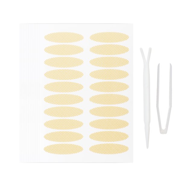 Adhesivos para párpados dobles, 480 piezas de cinta invisible para párpados, cinta para levantar los ojos con un tenedor, pinzas, adecuado para párpados individuales, ojos asimétricos, ojos caídos, beige Unique Bargains adhesivos para pestañas postizas