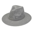 thumbnail image 2 of Sun Hats for Men Wide Brim Panama Hat Beach Hat Straw Hats for Men Sun Protection Foldable Men Fedora Hats UPF50, 2 of 8