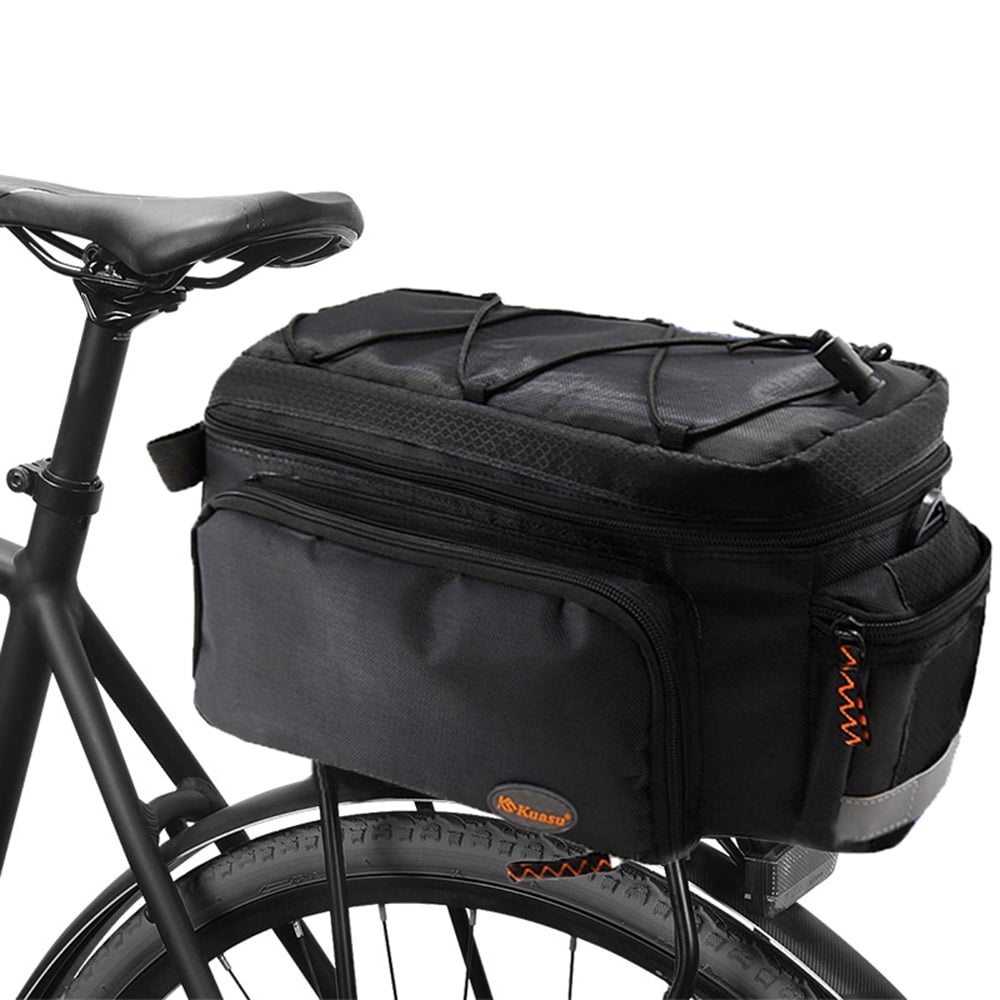 Bicycle Trunk Bag Cycling Rack Pack Bike Rear Bag with Rear Light Clip