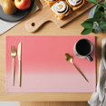 thumbnail image 2 of Coral Red Ombre Placemats Set of 6 Gradient Gradual Color Place Mats Table Mats Kitchen Dining Home Outdoor Party Table Decoration, 2 of 9