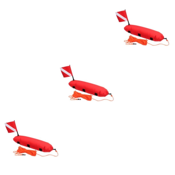 Boya de torpedos de Color llamativo Toystoory para buceo inflado bandera de bola señal de nailon