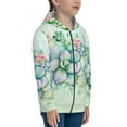 thumbnail image 5 of Naloa Succulent Teenage Zipper Hoodie, Long Sleeve Zip Up Hoodies Casual Jackets Tops for 7-12 Years-Medium, 5 of 6