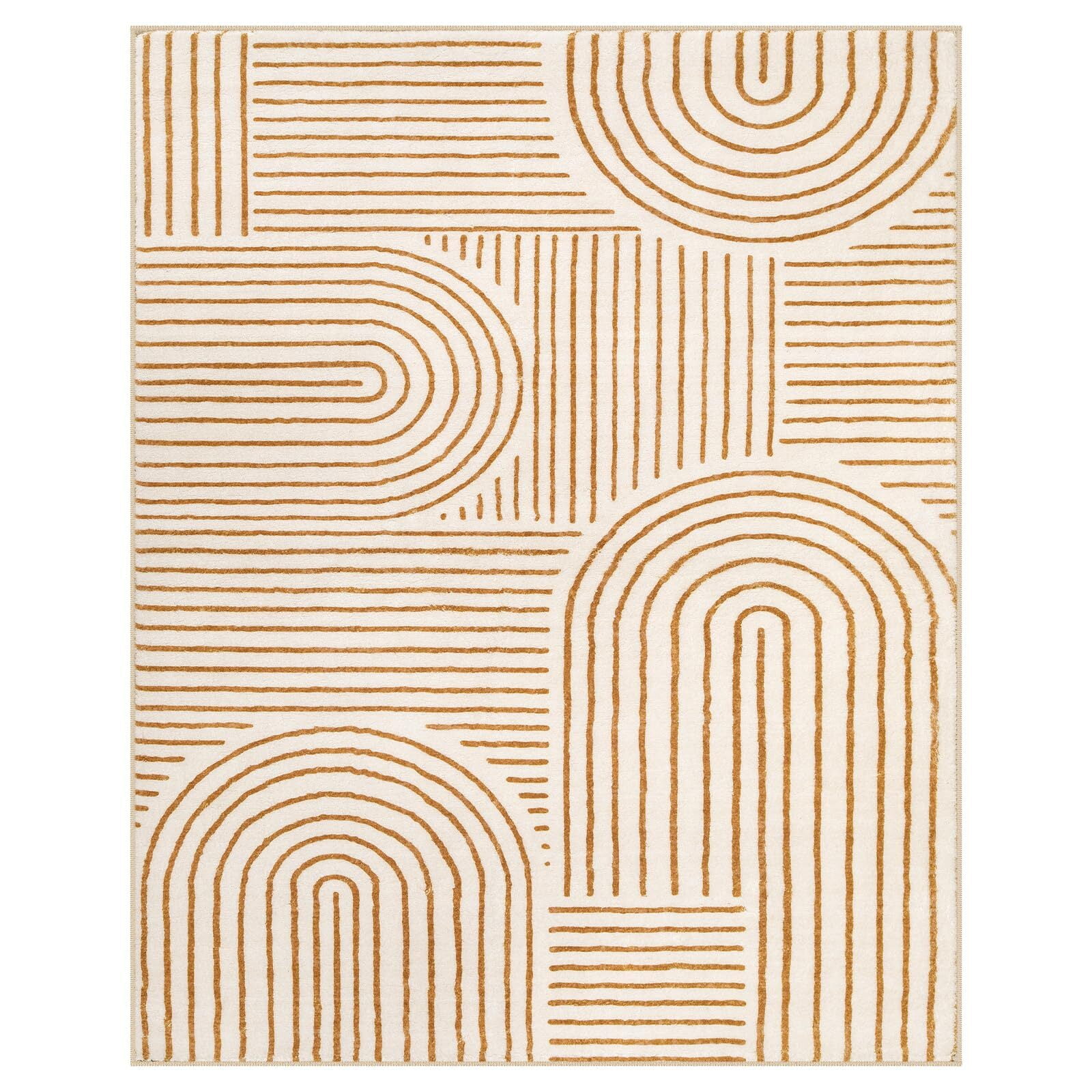 Moynesa Abstract Washable Rugs, 8x10 Rug for Bedroom Nursery Soft Non Slip Modern Living Room Rug, Ultra-Thin Non-Shedding Throw Carpet for Entryway Kitchen Office