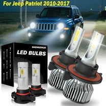 For Jeep Patriot 2010-2017 4Pcs H13 9008 LED Headlight 5202 Foglight Bulbs 6000K