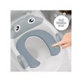 thumbnail image 4 of Potty training seat con step stool ladder para toddlers: anti - slip, safe pads, y adjustable height legs (gray/green), 4 of 7