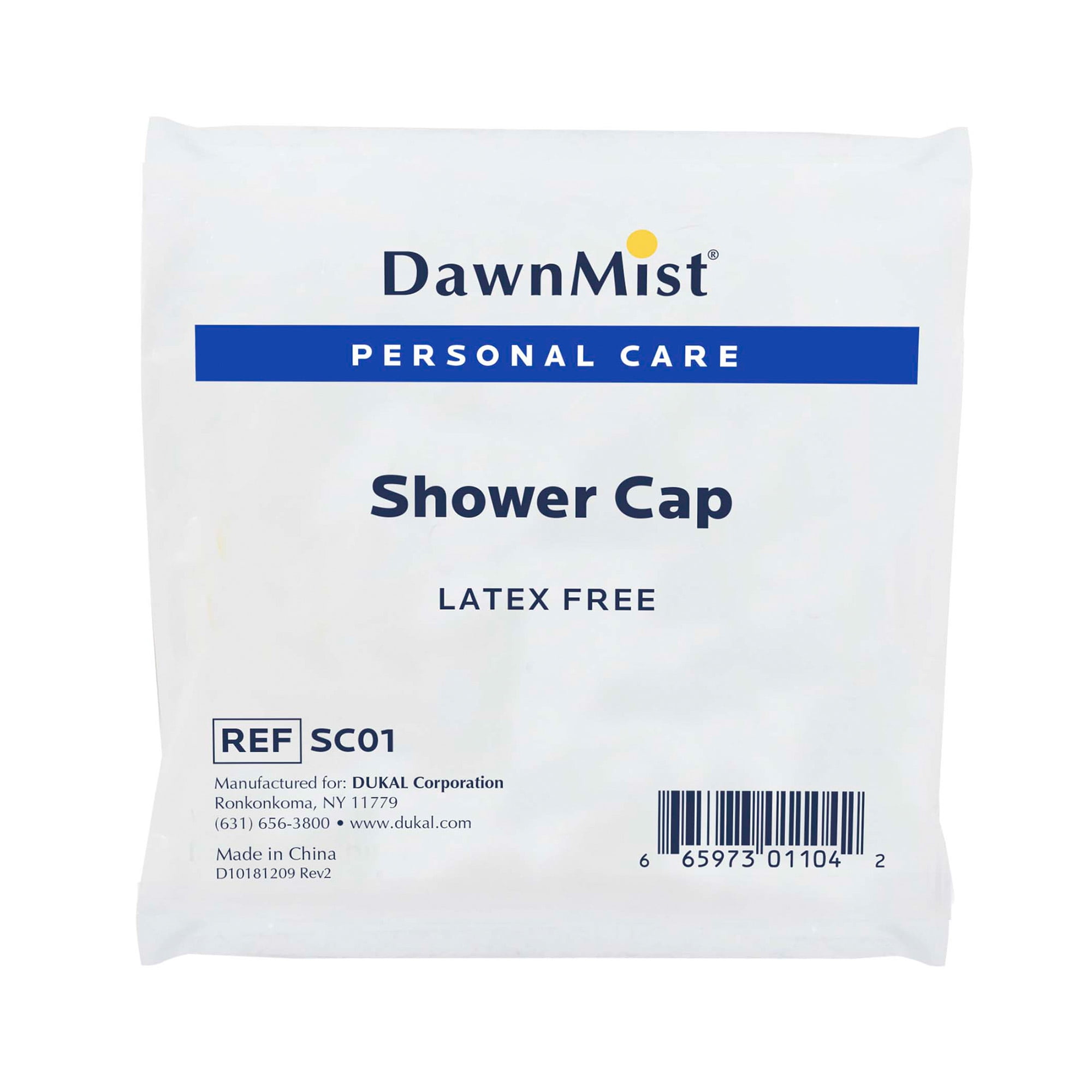 DawnMist Clear Shower Cap One Size Disposable SC01 200 per Box