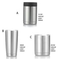 thumbnail image 2 of Botella de agua al vacío, taza para beber en frío de acero inoxidable, portátil, para verano, clima cálido, antideslizante, para acampar, Utensilios de cocina Plata, 20 onzas 7.5x7.5x12.5 cm Bewildely HA8533-02B, 2 of 6