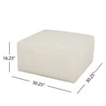 thumbnail image 3 of Christopher Knight Home 30.25" Corduroy Upholstered Sectional Ottoman, Wood Frame, Beige, 3 of 9