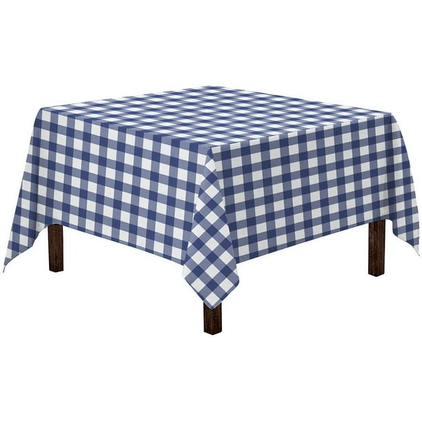 Vedouci Checd Square Tablecloth Stain Resistant Waterproof And Wrinkle Washable Table Cloth For Card Tables 54 X Inch Blue White Gingham Pattern Com Vedouci Checd Square Tablecloth, Card Tablecloth
