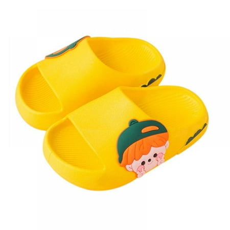 

Lovebay Boys Girl Slides Non-Slip Open Toe Sandals Thick Sole Cute Cartoon Shower Slippers Indoor & Outdoor