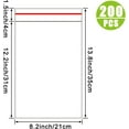 thumbnail image 2 of 200 Pcs 8"x12" Self Sealing Cellophane Bags，Clear Cellophane Cello Bags，Fit 8"x12" Inch Cards Photos，Envelopes Candy，Self Adhesive for Packaging Gifts,Cookies, 2 of 14