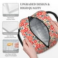 thumbnail image 6 of Logiee Small Coral Red Flowers Print Lunch Bag for Women & Men,Adult Insulated Lunch Box,Food Lunch Containers,Reusable High Capacity Lunch Tote Bags for Work, Travel, Outdoor, 6 of 9