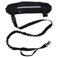 thumbnail image 1 of Hands-Free Reflective Dog Leash & Waist Bag Set, Black - Explosion-Proof Elastic Traction Rope with Removable Zipper Pouch for Phones, Keys & Poop Bags, Adjustable Neoprene-Nylon Blend Leash & Belt, 1 of 7