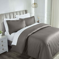 BNM Egyptian Cotton 850 Thread Count Duvet Cover Set, Full/Queen, Gray