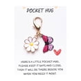 thumbnail image 2 of Butterfly Daisy Keychain, Pocket Hug Cute Charms Butterfly Daisy Themed Keychain, Heartwarming Blessing Pendant with Pocket Hug Card, Cute Backpack Purse Key Ring Gift for Women, Teachers & Mentors, 2 of 4