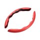 thumbnail image 3 of Funda de volante de fibra de carbono, ajuste universal, 38 cm, forro antideslizante estable. Rojo, 3 of 9