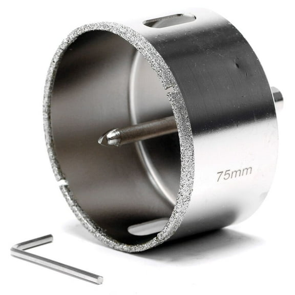 JINGLING 75mm Diamond Hole Saw 3 inch Drill Bits with Center Pilot Bit Tools for Tile Glass Stone