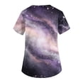 thumbnail image 5 of Domuza Halloween Scrubs Shirts Women Ghost Printed Casual Soft Stretchy Short Sleeve V-Neck Tee Shirts Breathable Nurse Uniforms Tops with Pocket Black S, 5 of 5