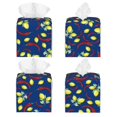 thumbnail image 2 of Fuzoiu Lemons And Chili Print Tissue Box Cover Holder, Square Leather Tissue Box,PU Leather Decorative Organizer for Tabletop, Bathroom, Car, Office, 2 of 7