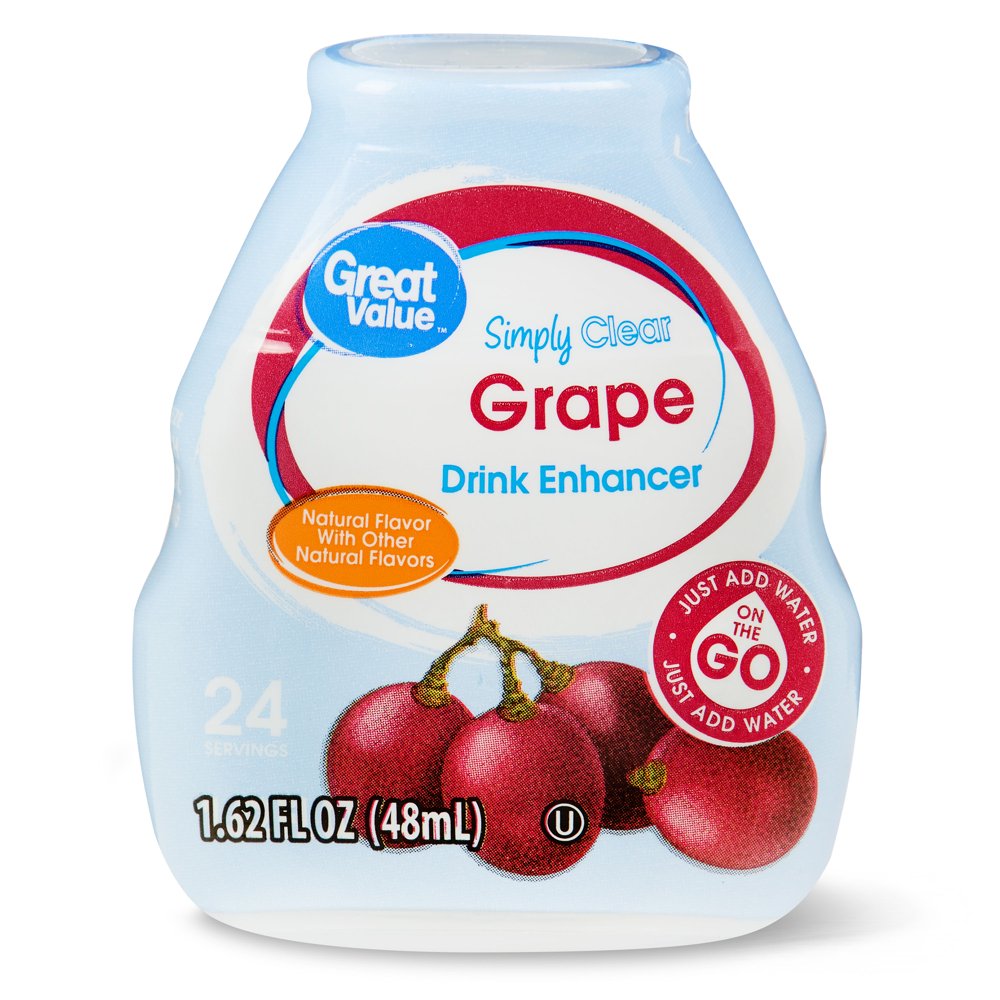 Great Value Simply Clear Grape Drink Enhancer, 1.62 fl oz