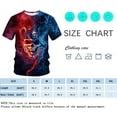 thumbnail image 4 of WHNBCW Men's Patriotic Skull T-Shirt – American Flag & Lightning Graphic Tee – 3D Demon Skull Design for Casual, Festivals, and Biker Style, 4 of 7