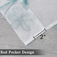 thumbnail image 4 of Cortinas pequeñas blancas transparentes con bordado floral para baño, semitransparentes, de 114 cm de largo, con bolsillo para barra, 66 cm de ancho x 114 cm de largo, 2 paneles, 4 of 8