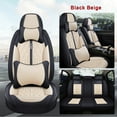 thumbnail image 4 of Maidao Sets Front Back Car Seat Bottom Water Proof for Nissan for Sentra 2007-2012 5 Seats with Backrest Black Beige, 4 of 5