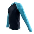 thumbnail image 3 of Playera  para surf Op para hombre, manga larga, azul, talla EG, 3 of 4