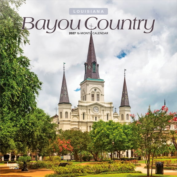 Louisiana Places | 2027 12x24" (Hanging) Wall Calendar | Plastic-Free | BrownTrout