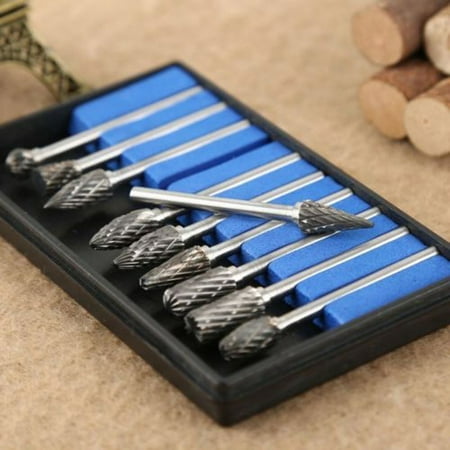 

BCLONG 10Pcs/set Tungsten Steel Carbide Burrs Die Grinder Power Drill Bits Rotary Tool