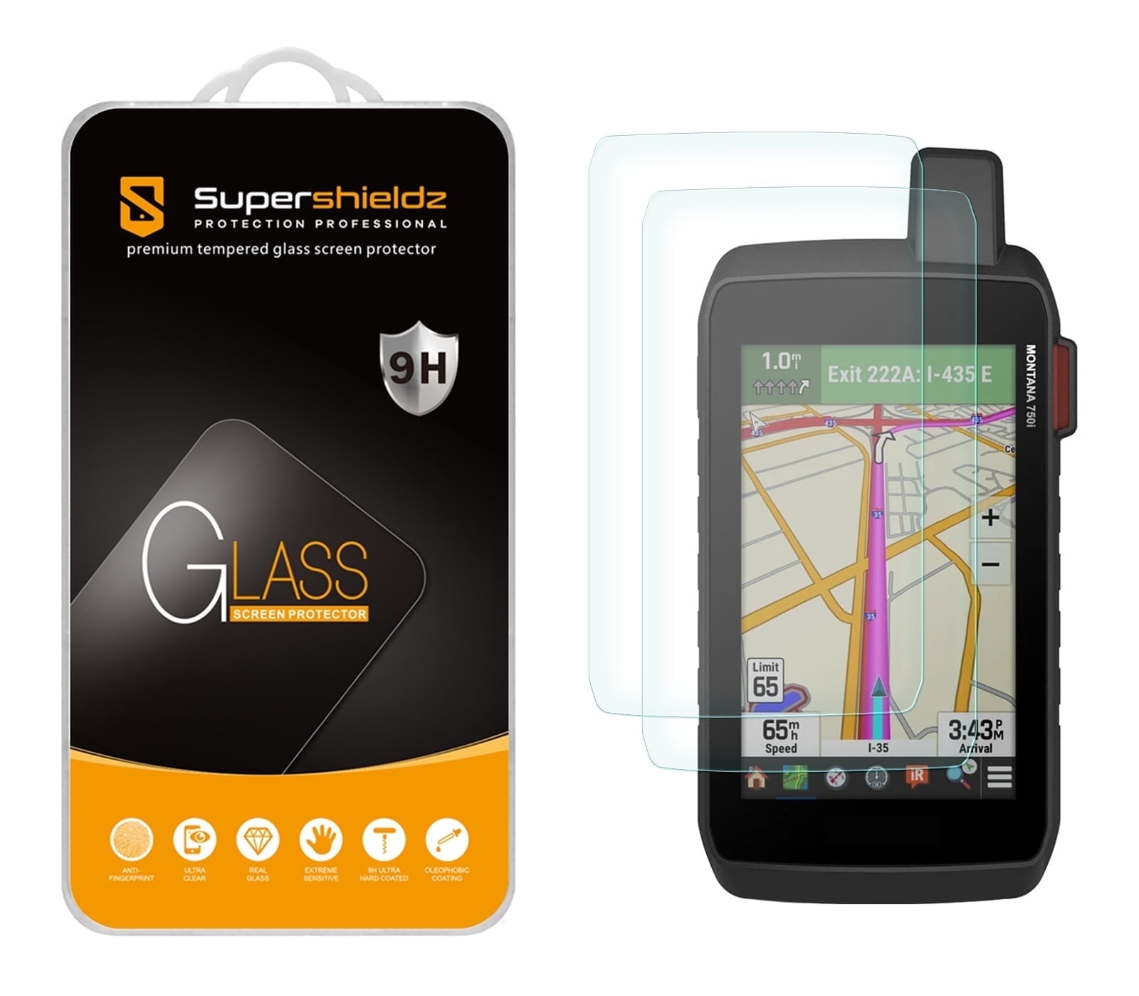 3-Pack Tempered Glass Screen Protector For Garmin GPSMAP 66/67 Series (66i, 66s, 66sr, 67, 67i)