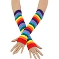 thumbnail image 5 of lanema Striped Socks Over Knee Thigh High Socks Gloves Rainbow Arm Leg Warmer, 5 of 14