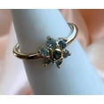 thumbnail image 2 of Blue Topaz Flower Ring, Swiss Topaz Wedding Ring, Sterling Silver Ring, Promise Anniversary Ring, Cluster Engagement Ring, Birthday Gift Her, 2 of 2