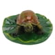 thumbnail image 1 of Estatuas de animales de jardín Figuras de animales de jardín al aire libre de resina sintética vívida linda para patio, terraza, hogar, oficina, espacio, tortuga de hoja de loto, 1 of 10