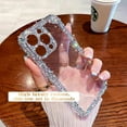 thumbnail image 6 of Designer Compatible with iPhone 15 Pro Max Bling Clear Case for Women Girl,Cute Glitter Phone Case with Sparkle Rhinestone Diamond Camera Protection，Airbag anti-fall Crystal Hard Back Cover, 6 of 12